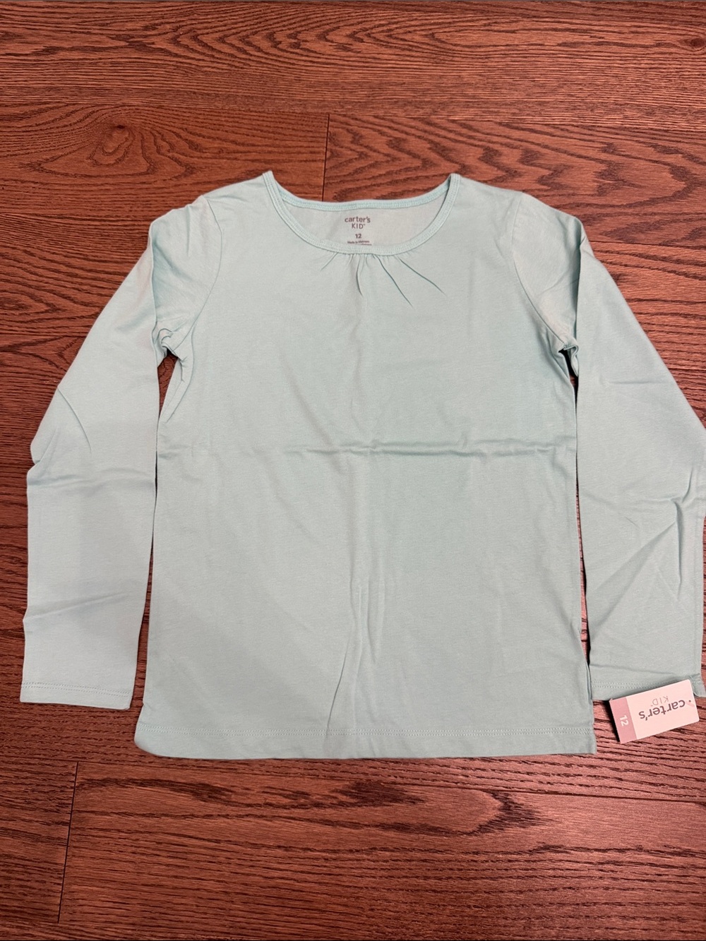 NWT Carter's Light Teal Long Sleeve Girls' Shirt
